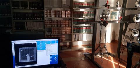 Biblioteca Statale del Monumento Nazionale di Grottaferrata, octobre 2021 : premiers essais de lecture (caméra de Lumiere Technology) Biblioteca Statale del Monumento Nazionale di Grottaferrata, octobre 2021 : premiers essais de lecture (caméra de Lumiere Technology)