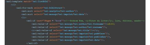restitution XSLT de la bibliographie XML restitution XSLT de la bibliographie XML